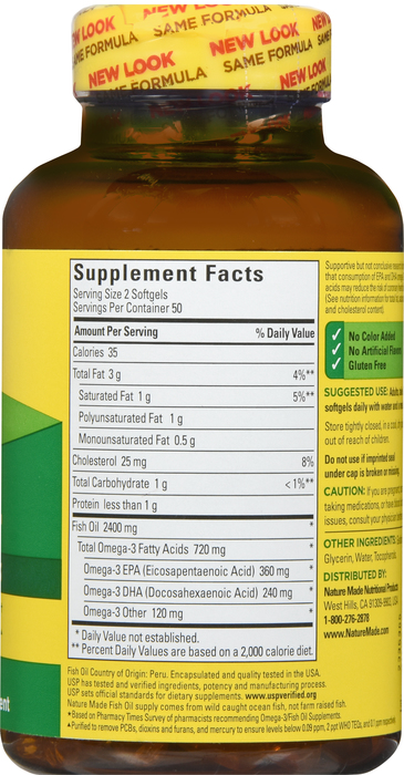 Nature Made Fish Oil 1200mg Softgel 100ct