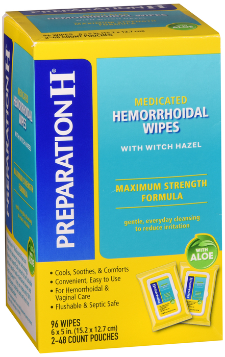 PREPARATION H WIPE 96CT