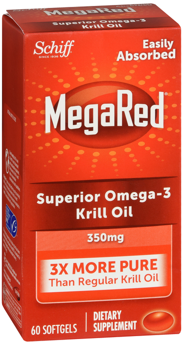 MegaRed Omega-3 350mg Krill Oil Softgels 60ct