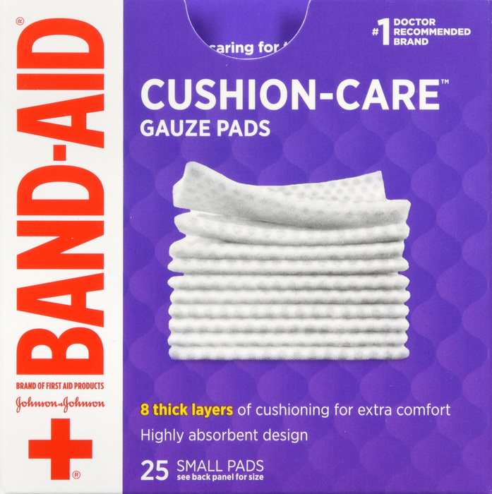 BAND-AID Cushion Care Gauze Pads Small 25ct