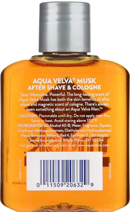 AQUA VELVA MUSK AFTER SHAVE 3.5OZ