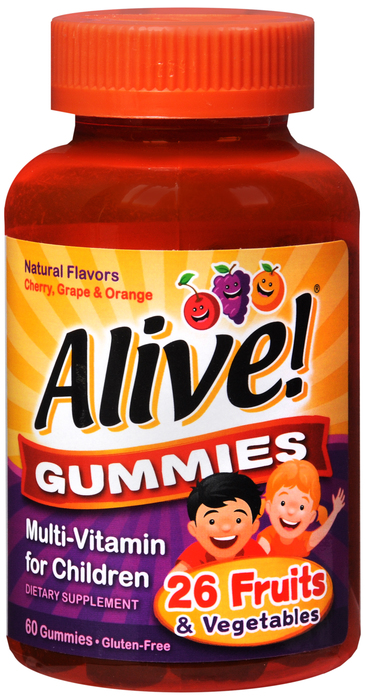 Alive! Kids Multi-Vitamin for Children Gummies 60ct