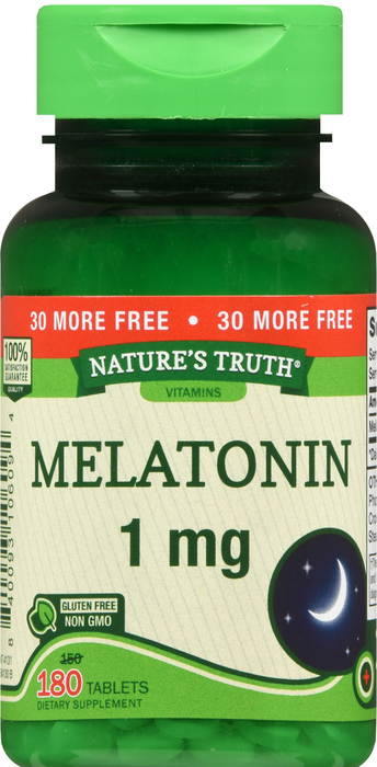 MELATONIN 1MG TAB 150 + 30 CT NAT TRUTH