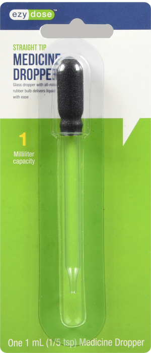 MEDICINE DROPPER GLASS STRAIGHT 1ML 6X1