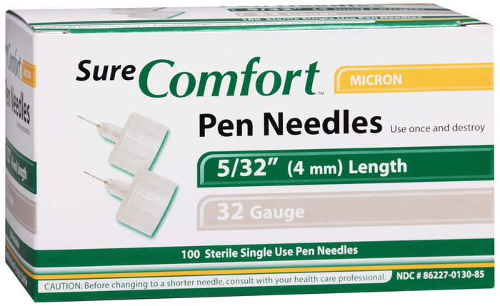 SureComfort Pen Needles 4mmx32g 100ct