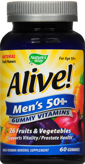 Alive! Men's 50+ Multi-Vitamin Gummies 60ct