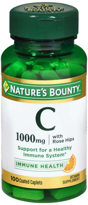 NATURES BOUNTY VITAMIN C 1000MG ROSE HIPS TABLET 100CT