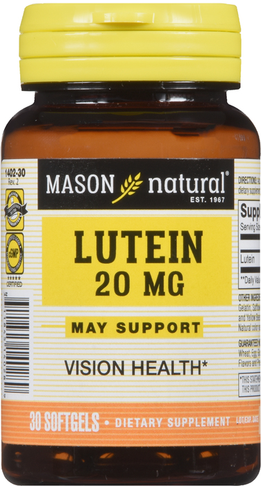 LUTEIN 20MG SOFTGEL 30CT MASON