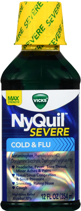 NYQUIL SEVERE COLD & FLU ORIGNL LIQ 12OZ