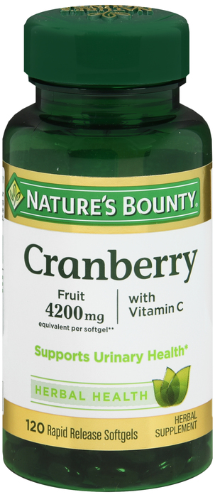 Nature's Bounty Cranberry+C 4200mg Softgels 120ct