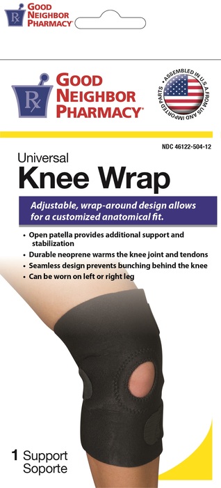 Good Neighbor Pharmacy Universal Knee Wrap Black 1ct