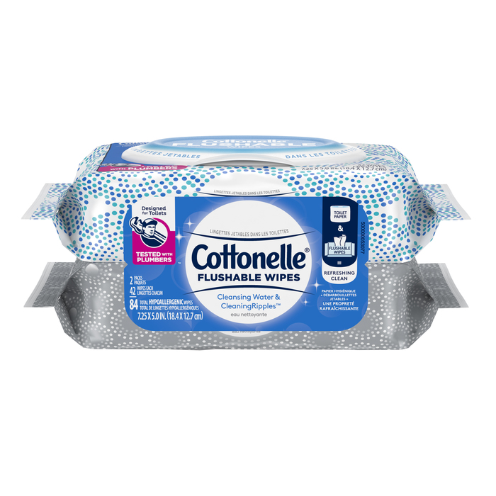 Cottonelle Flushable Cloth Wipes 84ct