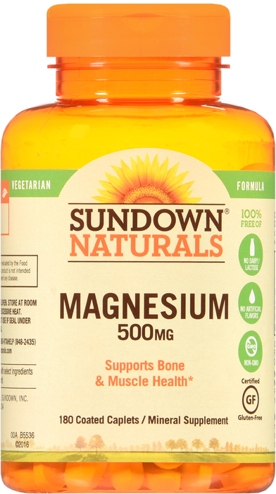 MAGNESIUM 500MG CAPLET 180CT SUNDWN