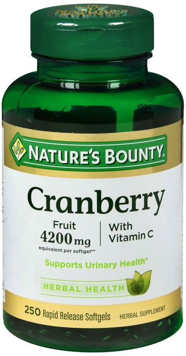 CRANBERRY 4200MG +C SGC 250CT NAT BOUNTY