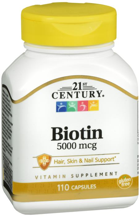 21st Century Biotin 5000 mcg High-Potency Capsules 110ct