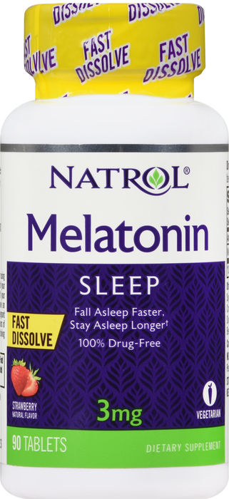 Natrol Melatonin 3mg Strawberry Fast Dissolve Tablets 90ct