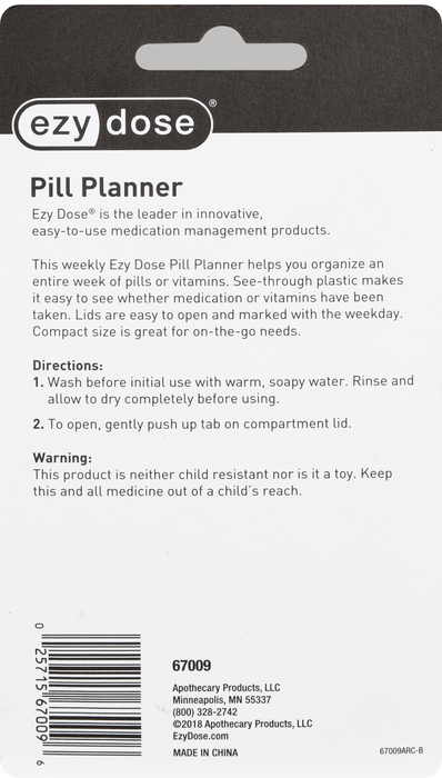 PILL REMIND 67009 7DAY 7 SIDE MEDIUM API