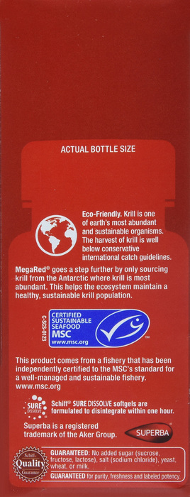 MegaRed Advanced 4-in-1 Concentrated Omega-3 Fish & Krill Oil Supplement 40ct