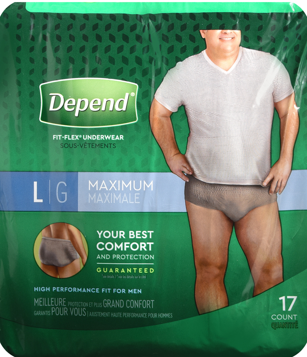 Depend Underwear Max Absorbency Men Large 2x17ct