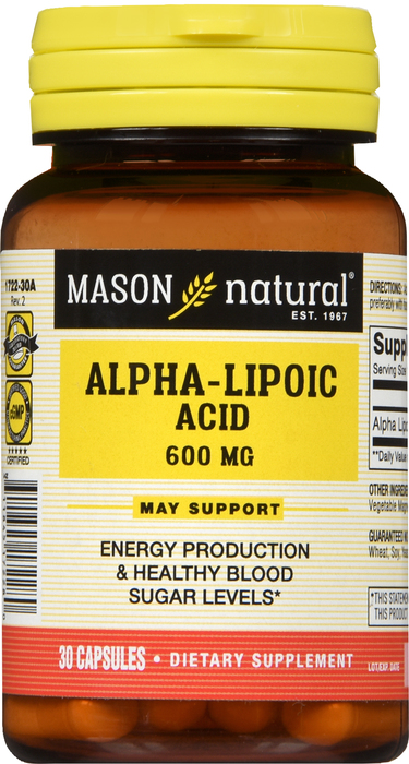 ALPHA LIPOIC ACID 600MG CAPS 30CT MASON