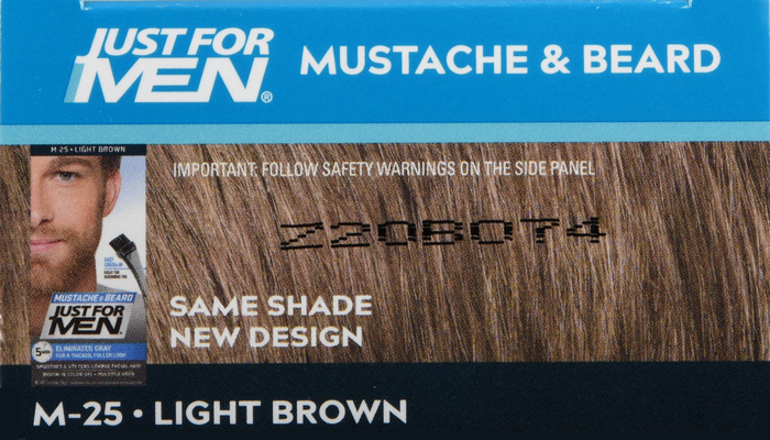 JUST FOR MEN MUSTACHE GEL LIGHT BROWN