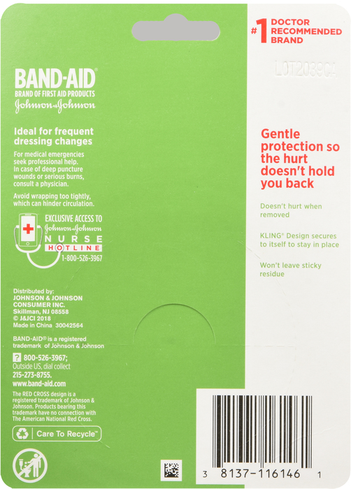 BAND-AID Hurt-Free Wrap 1ct