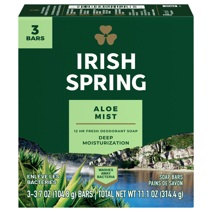 IRISH SPRING ALOE BAR 3X3.7OZ