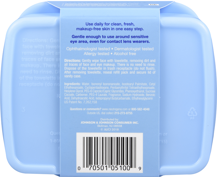 NEUTROGENA MAKEUP REMOVER VANITY PK 25CT