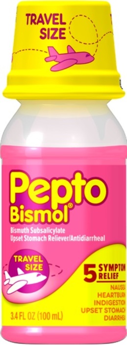 Pepto Bismol 5 Symptom Relief Original Travel-Size Liquid 3.4oz