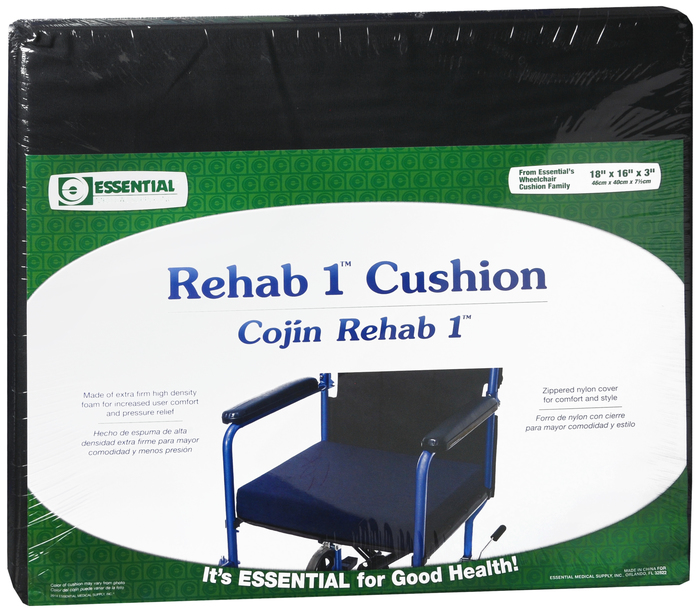 Essential Medical 3” Foam Cushion 18x16in Navy