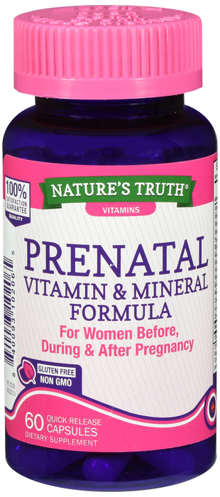 PRENATAL VIT & MINERAL CAP 60CT NAT TRU