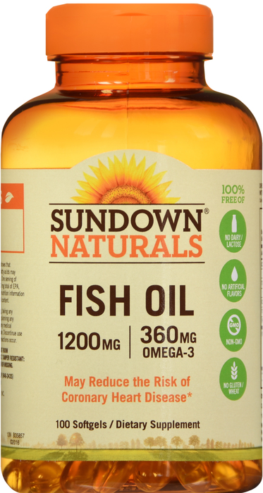 Sundown Fish Oil 1200mg Softgels 100ct