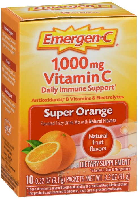 EMERGEN-C VIT C 1000MG ORANGE 10CT