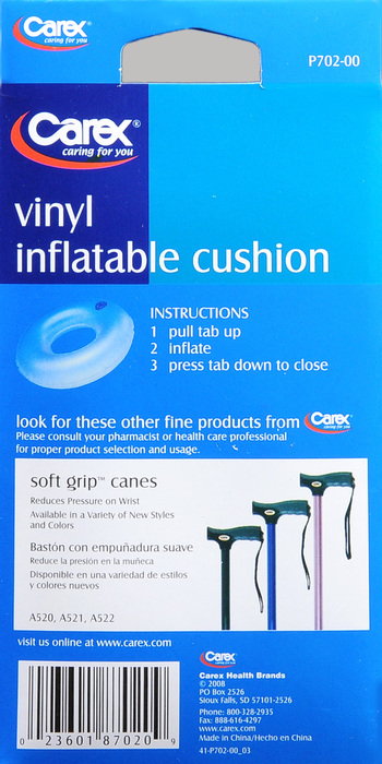 Carex Vinyl Inflatable Cushion 1ct