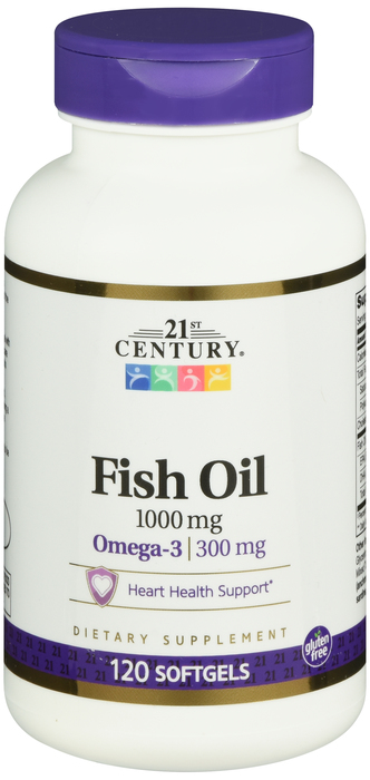 21st Century Fish Oil 1000mg Omega-3 Softgels 120ct