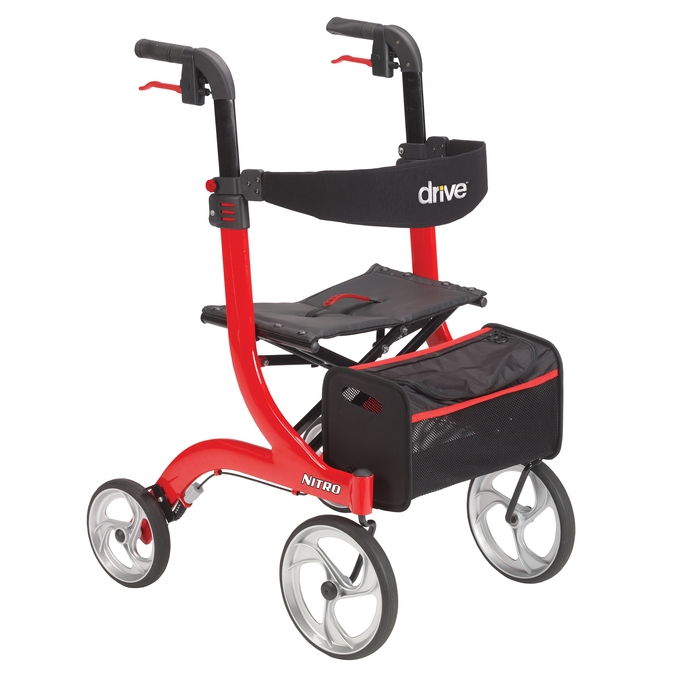 Rollator Nitro Red 10" Casters