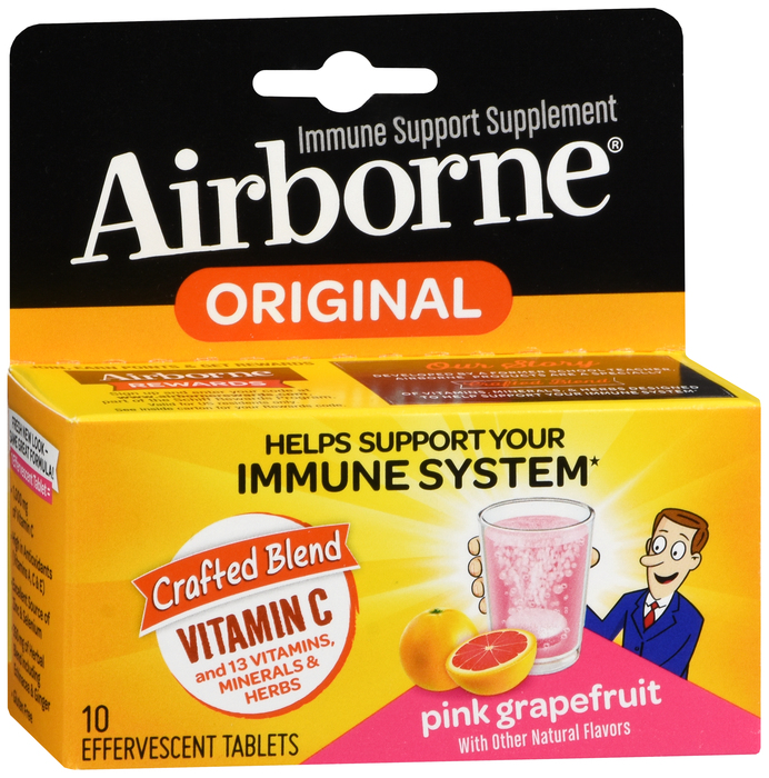 AIRBORNE TABLET GRAPFRUIT 10CT