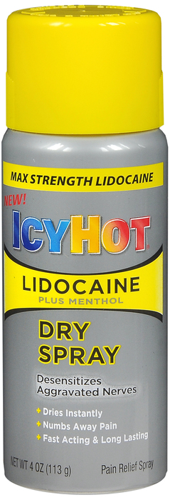 ICY HOT LIDOCAINE DRY SPRAY 4OZ