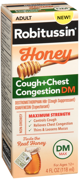 Robitussin Honey Cough + Chest Congestion DM Maximum Strength Liquid 4oz