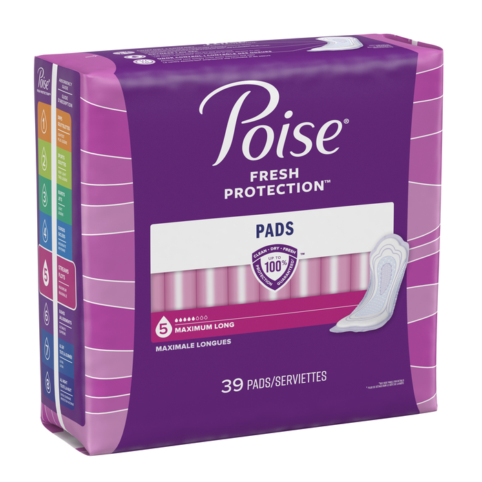 Poise Long Length Maximum Absorbency Pads 39ct