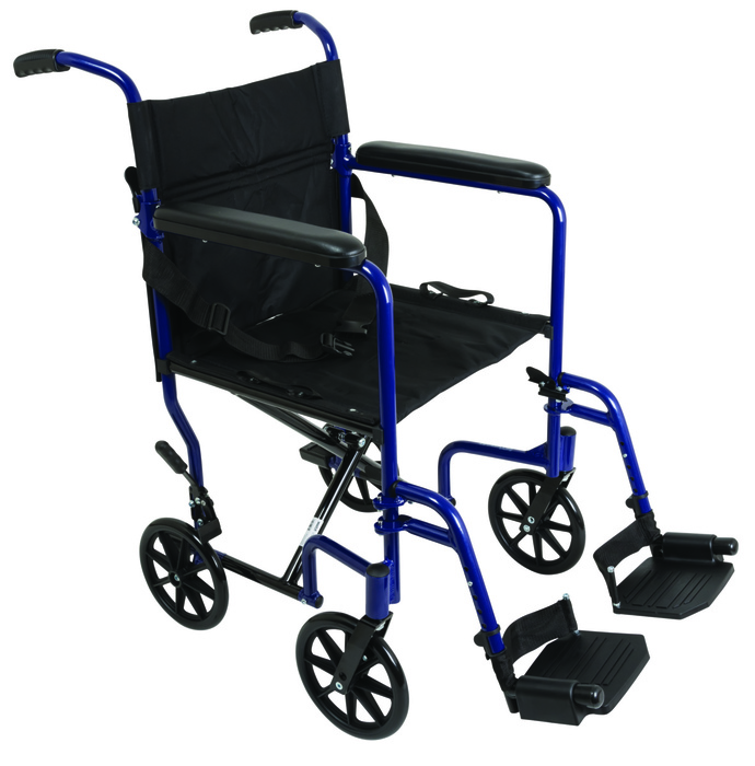 Transport Chair 19" Blue Aluminum Pro B