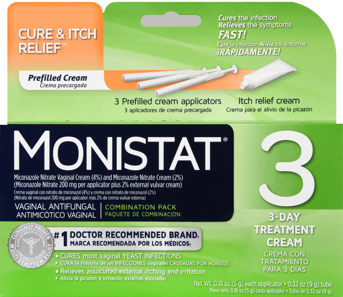 Monistat 3 Treatment Cream Combo Pack