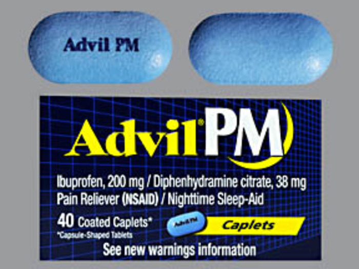 Advil PM Ibuprofen Pain Reliever/Nighttime Sleep-Aid Caplets 40ct