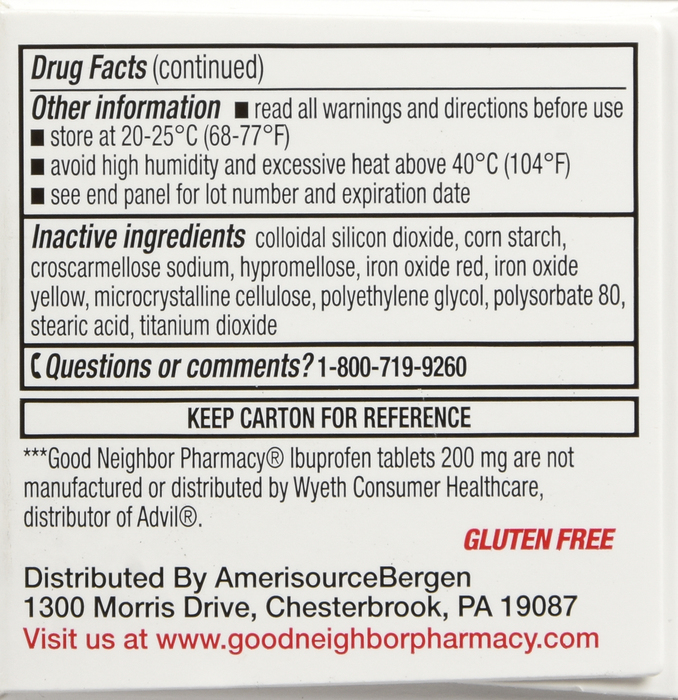 Good Neighbor Pharmacy Ibuprofen Coated Tablets 200mg 50ct