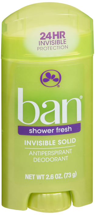 BAN INVISIBLE SOLID ANTIPERSPIRANT DEODORANT SHOWER FRESH 2.6OZ