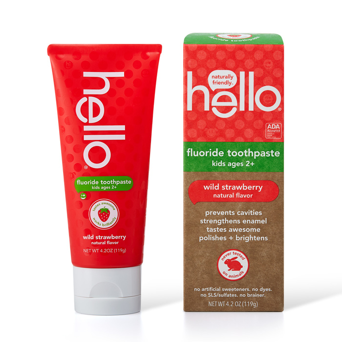 Hello Kids Natural Wild Strawberry Fluoride Toothpaste 4.2oz