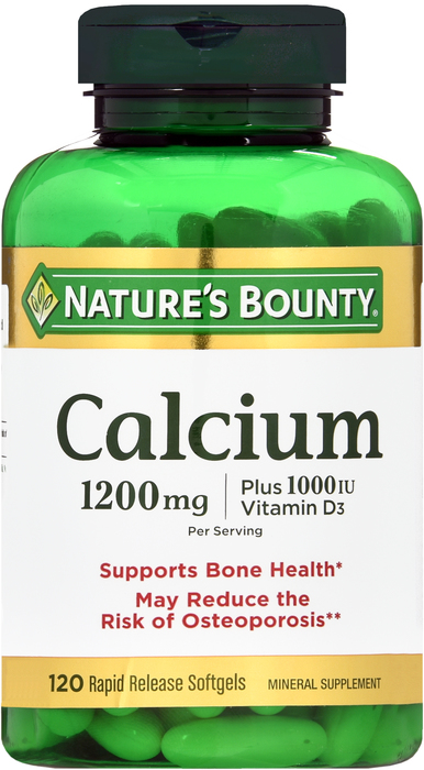 CALCIUM+D 1200MG SFTGL 120CT NAT BOUNTY