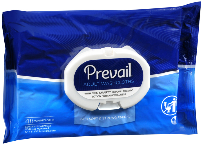 Prevail Adult Washcloths 48ct