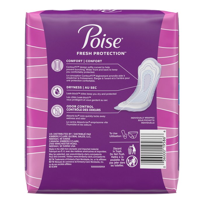 Poise Regular Length Moderate Absorbency Pads 20ct