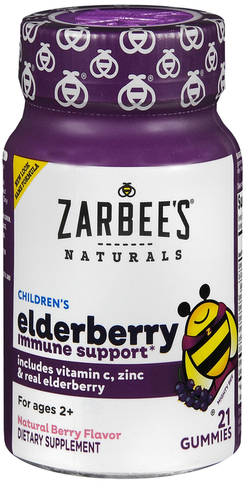 Zarbee's Naturals Children's Elderberry Immune Support Berry Flavor Gummies 21ct